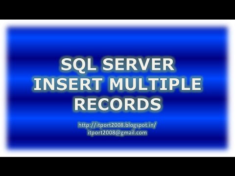 Insert multiple rows in SQL Server