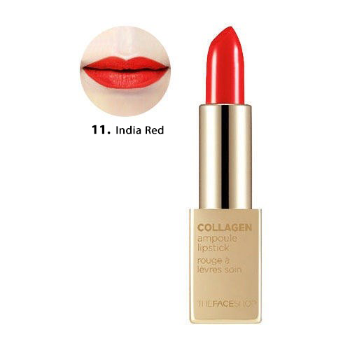 Son Thỏi Collagen Ampoule Lipstick The Face Shop #11 India Red