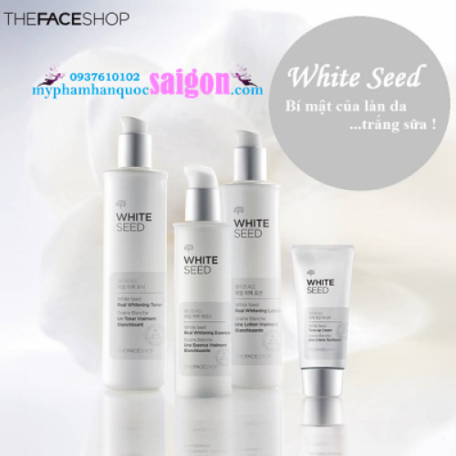 Bộ dưỡng trắng da White seed real whitening The Face Shop